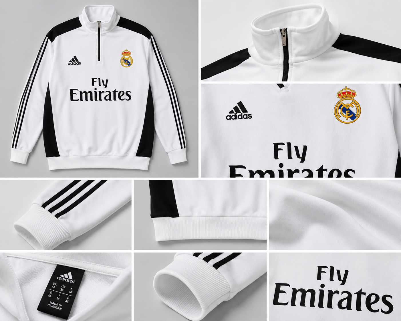 Forenz – Hala Madrid White(B) Premium Sweatshirt | Cotton Fleece | Supreme Comfort & Style