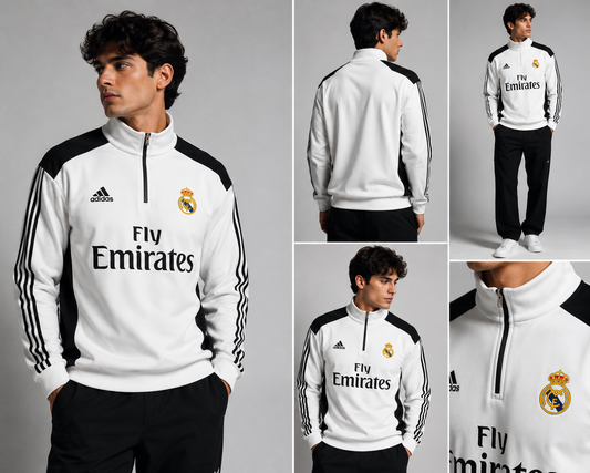 Forenz – Hala Madrid White(B) Premium Sweatshirt | Cotton Fleece | Supreme Comfort & Style