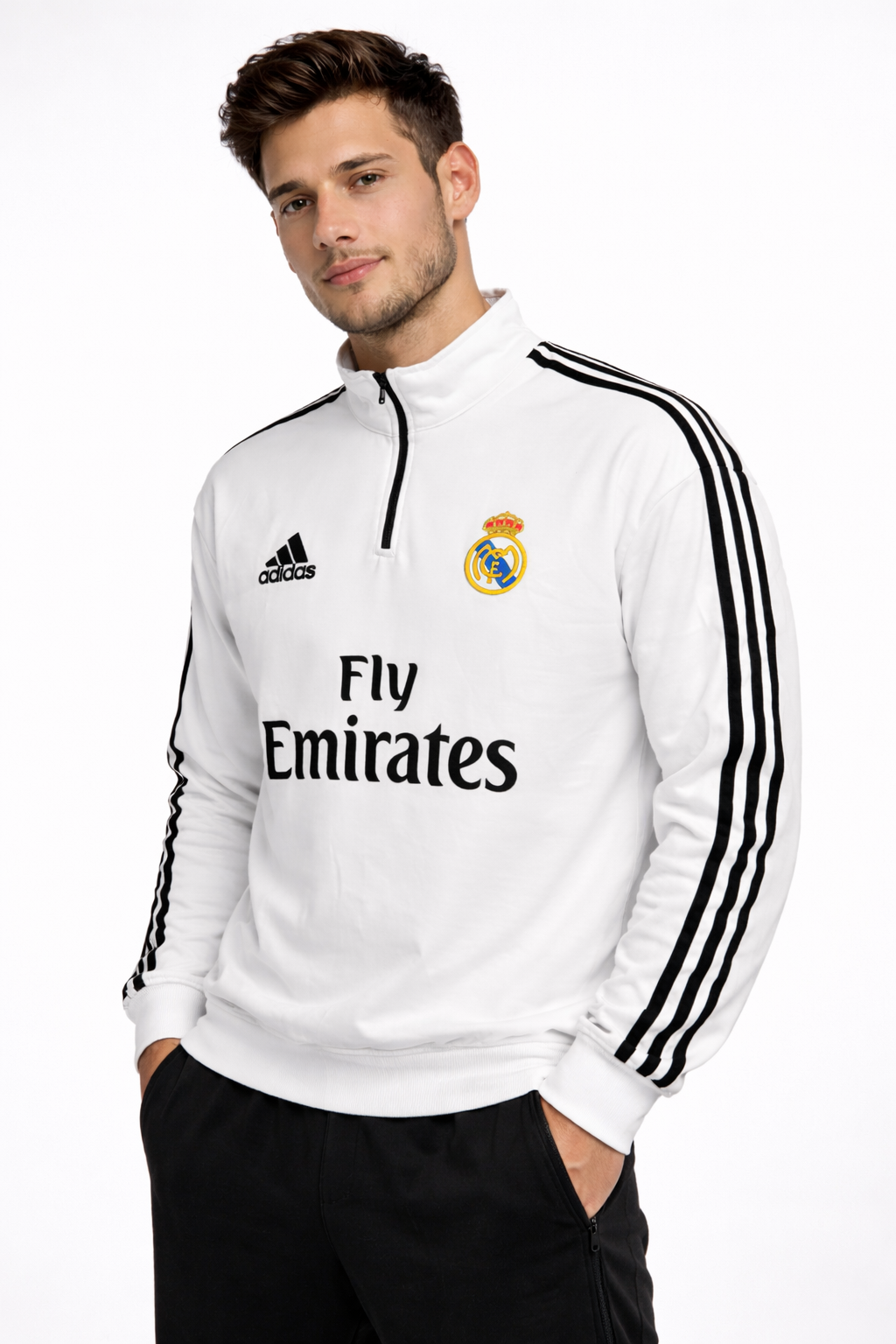 FORENZ – All White Madrid Premium Sweatshirt | Cotton Fleece | Minimal, Bold & Elite Design