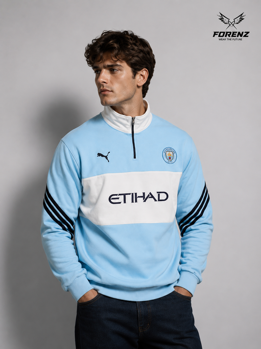 Manchester City Premium Sweatshirt | Cotton Fleece | Ultra-Soft & Stylish Fanwear