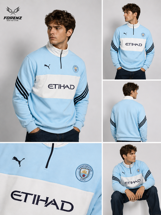 Manchester City Premium Sweatshirt | Cotton Fleece | Ultra-Soft & Stylish Fanwear
