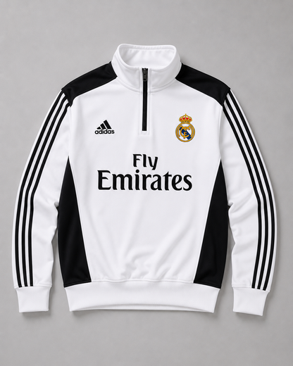 Forenz – Hala Madrid White(B) Premium Sweatshirt | Cotton Fleece | Supreme Comfort & Style
