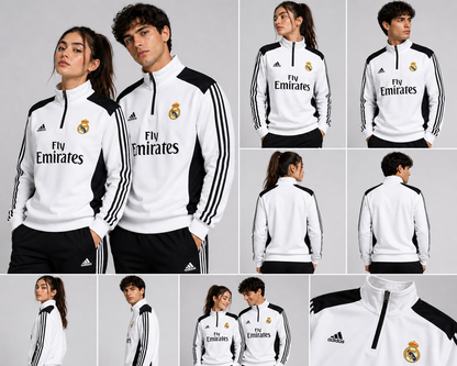Forenz – Hala Madrid White(B) Premium Sweatshirt | Cotton Fleece | Supreme Comfort & Style