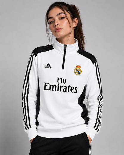 Forenz – Hala Madrid White(B) Premium Sweatshirt | Cotton Fleece | Supreme Comfort & Style