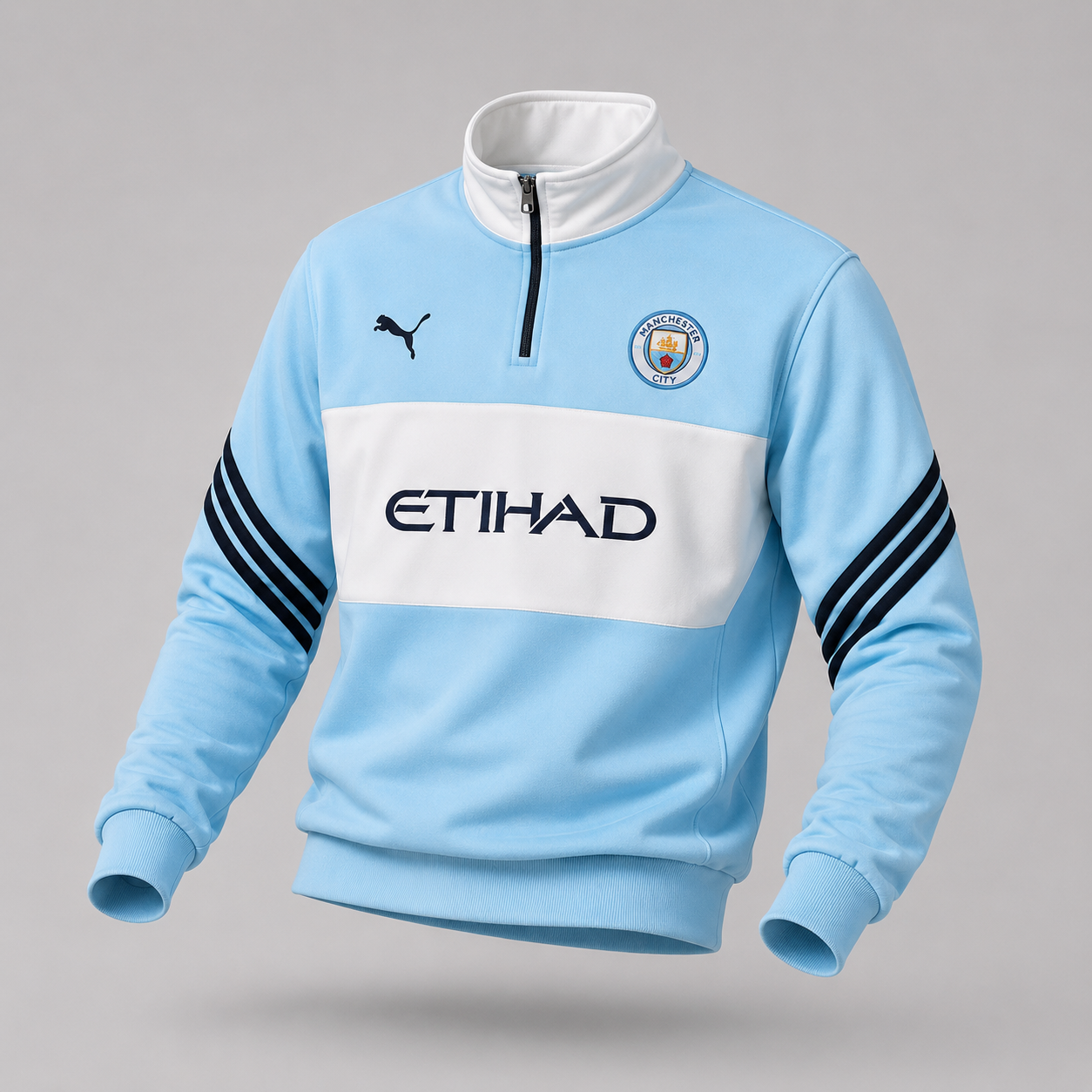 Manchester City Premium Sweatshirt | Cotton Fleece | Ultra-Soft & Stylish Fanwear