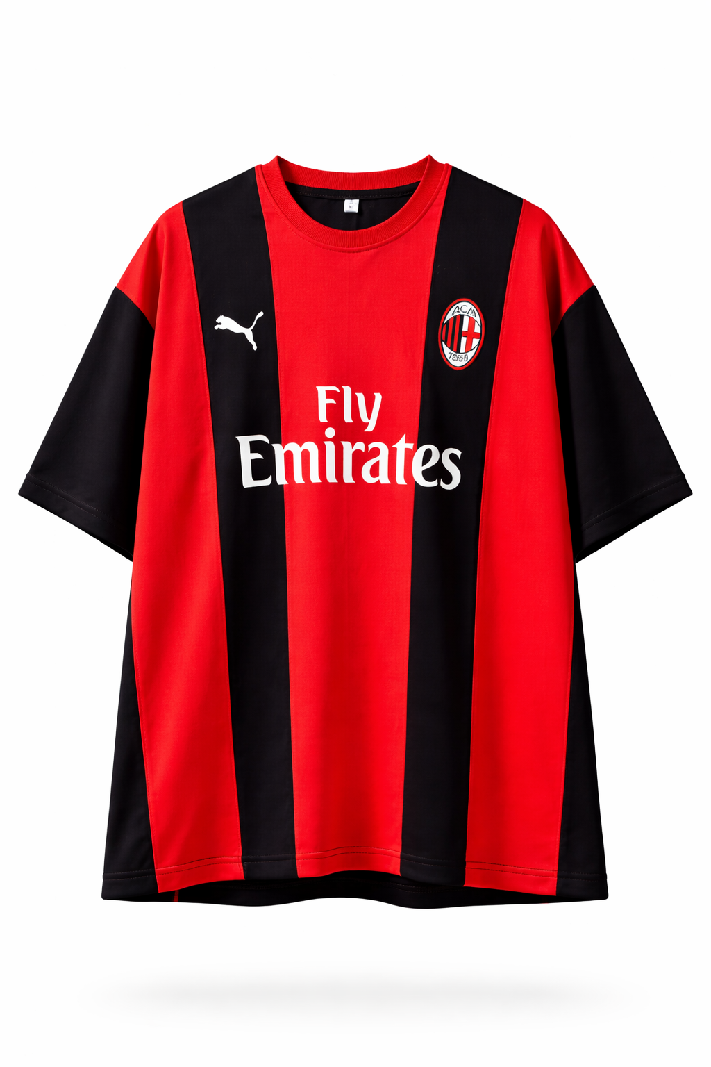 FORENZ – ACM Red & Black Football Tee | Premium Cotton | Drop Shoulder Streetwear