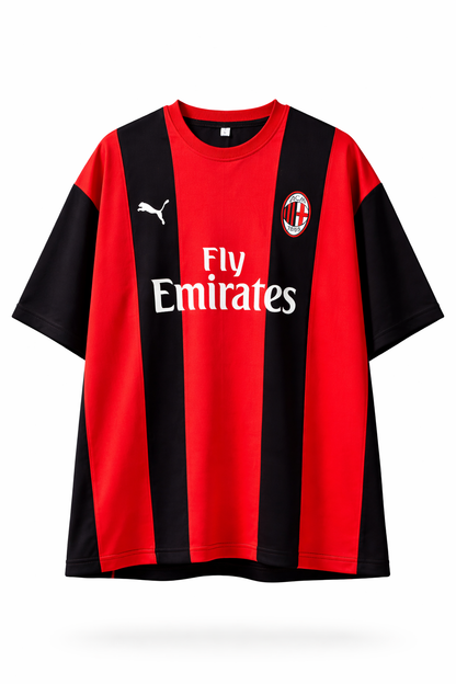 FORENZ – ACM Red & Black Football Tee | Premium Cotton | Drop Shoulder Streetwear