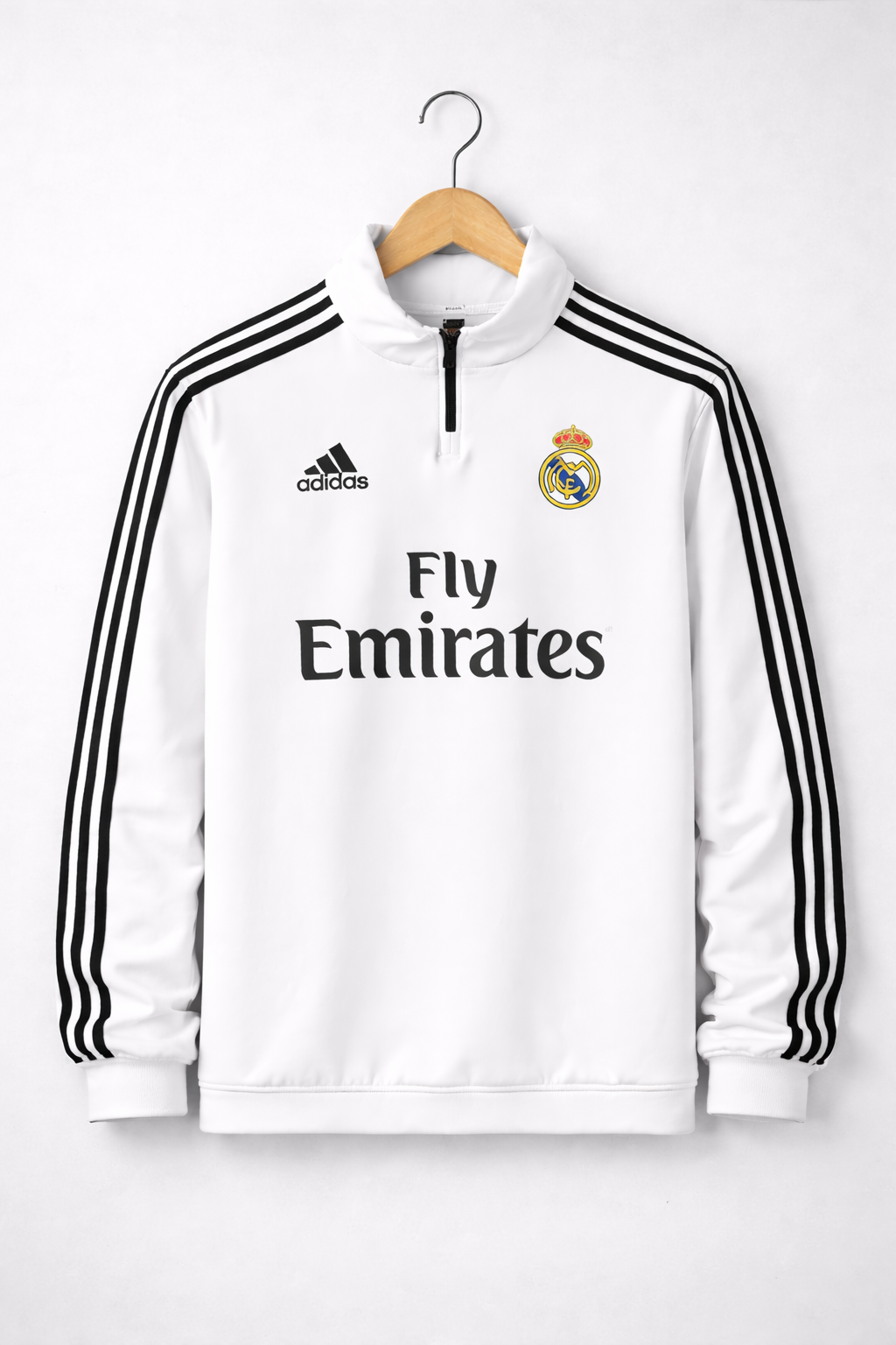 FORENZ – All White Madrid Premium Sweatshirt | Cotton Fleece | Minimal, Bold & Elite Design