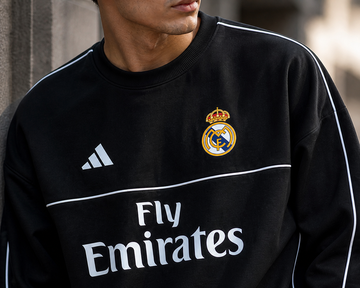FORENZ – Madrid Black Football Full Sleeves Tee | Premium Cotton | Streetwear