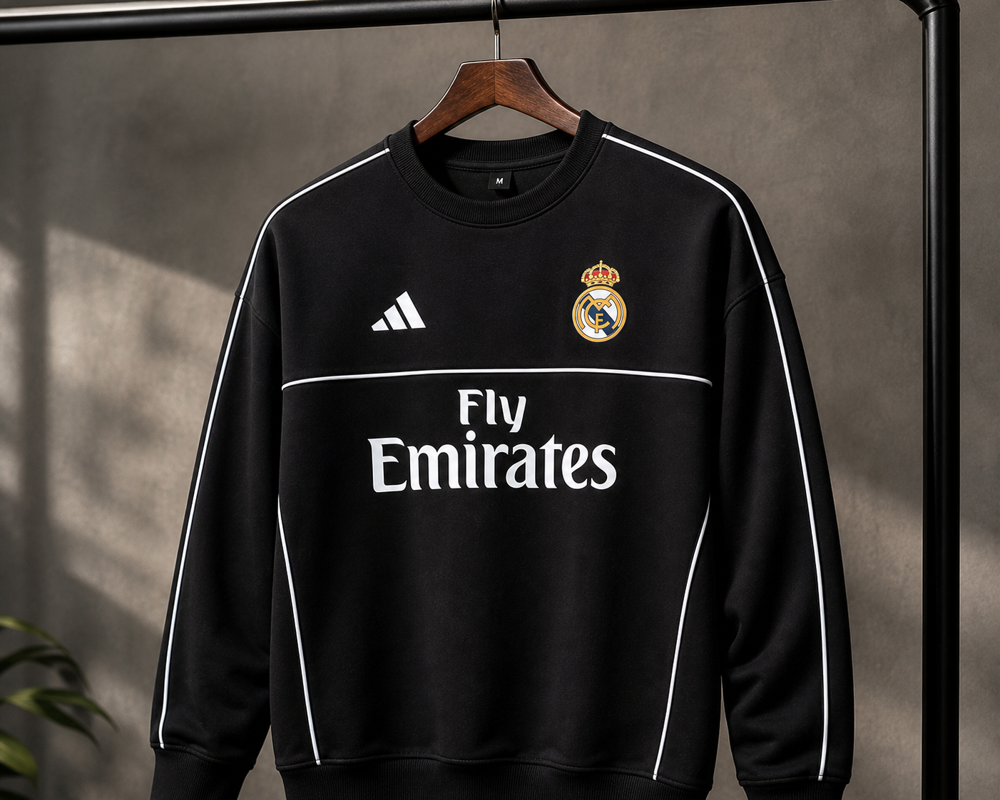 FORENZ – Madrid Black Football Full Sleeves Tee | Premium Cotton | Streetwear