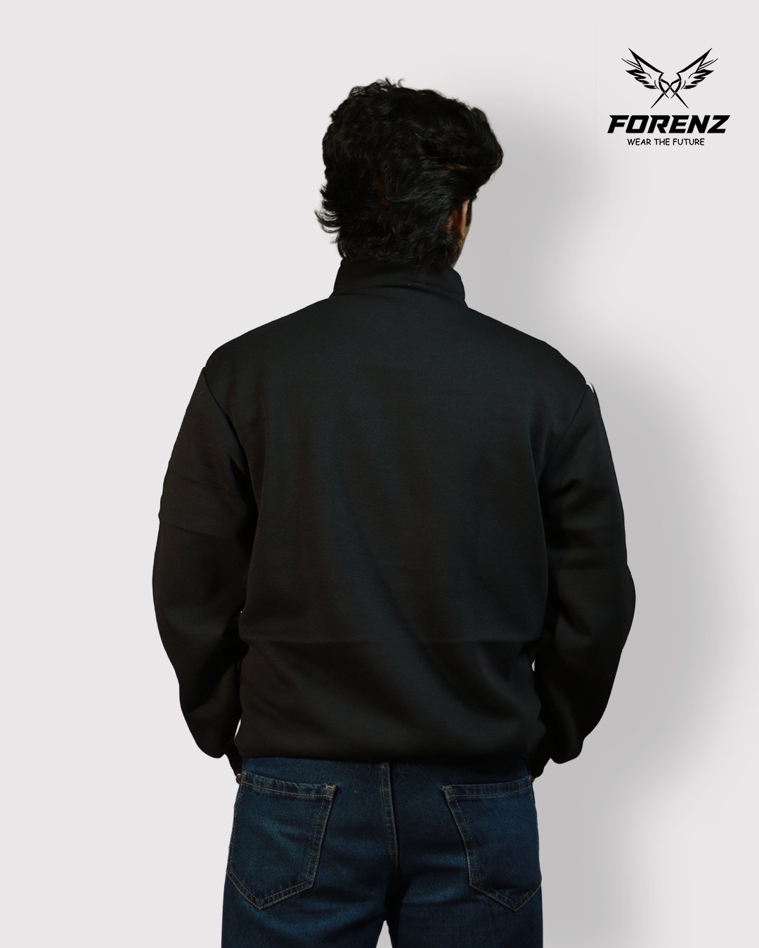 Forenz – Hala Madrid Black(W) Premium Sweatshirt | Cotton Fleece | Supreme Comfort & Style