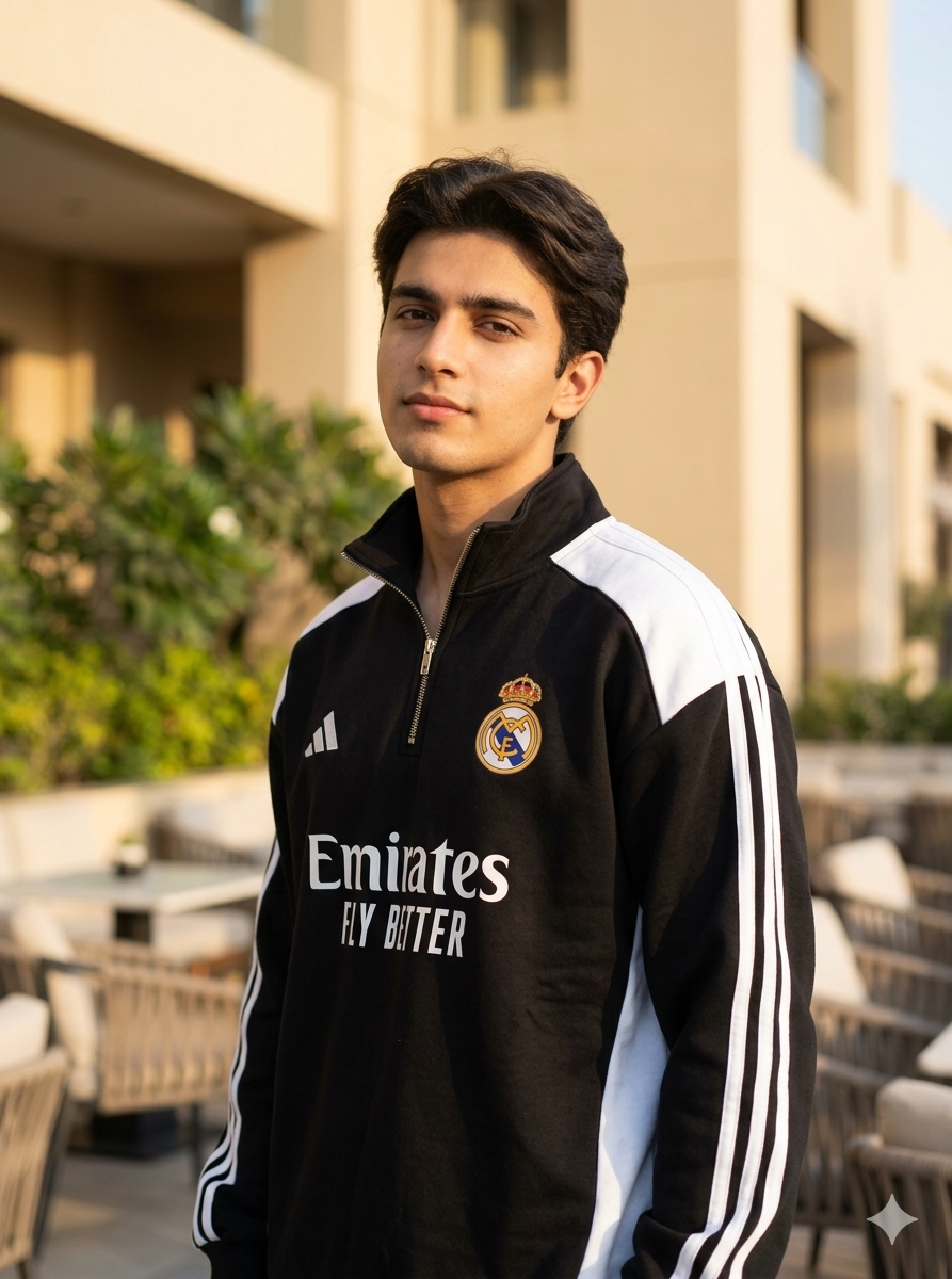 Forenz – Hala Madrid Black(W) Premium Sweatshirt | Cotton Fleece | Supreme Comfort & Style